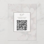 D'accompagnement Carte Mariage cerise en fleurs avec code QR (Dos)