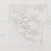 D'accompagnement Carte Mariage cerise en fleurs avec code QR (Devant)
