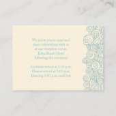 D'accompagnement Carte mariage couleur crème bleue (Dos)