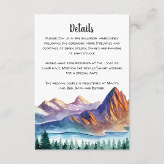 D'accompagnement Carte Mariage de montagne
