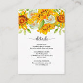 D'accompagnement Carte Mariage de tournesol (Devant)