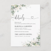 D'accompagnement Carte Mariage Eucalyptus Gold Floral (Devant)