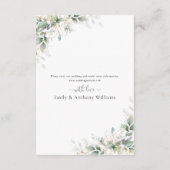 D'accompagnement Carte Mariage Eucalyptus Gold Floral (Dos)