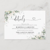 D'accompagnement Carte Mariage Eucalyptus Gold Floral (Devant)