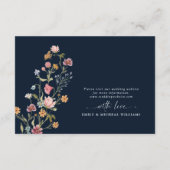 D'accompagnement Carte Mariage Fleur sauvage bleu marine (Dos)