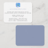 D'accompagnement Carte Mariage Floral Bleu (Devant / Derrière)