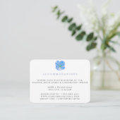 D'accompagnement Carte Mariage Floral Bleu (Debout devant)