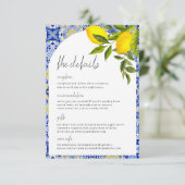 D'accompagnement Carte Mariage Lemon Mediterranean Boho Arch (Debout devant)