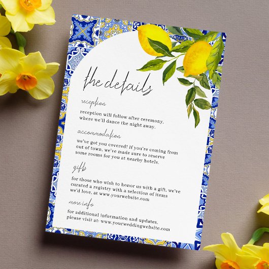 D'accompagnement Carte Mariage Lemon Mediterranean Boho Arch