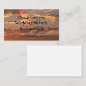 D'accompagnement Carte mariage Mariage Sunset (Devant / Derrière)