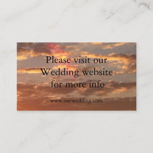 D'accompagnement Carte mariage Mariage Sunset (Devant)