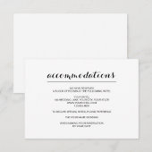 D'accompagnement Carte Mariage moderne simple et élégante (Devant / Derrière)