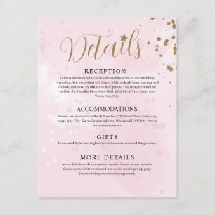 D'accompagnement Carte Mariage Pastel Pink Watercolor