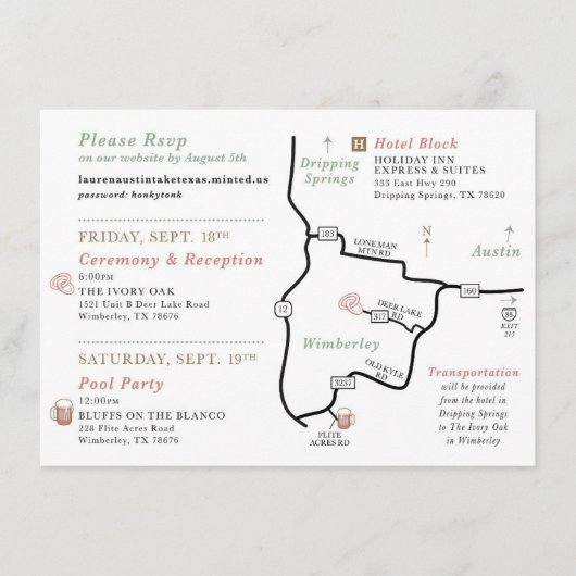 D'accompagnement Carte mariage - POUR LAUREN (Devant)