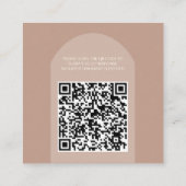 D'accompagnement Carte Mariage QR Mocha Soft feuille (Dos)