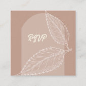 D'accompagnement Carte Mariage QR Mocha Soft feuille (Devant)