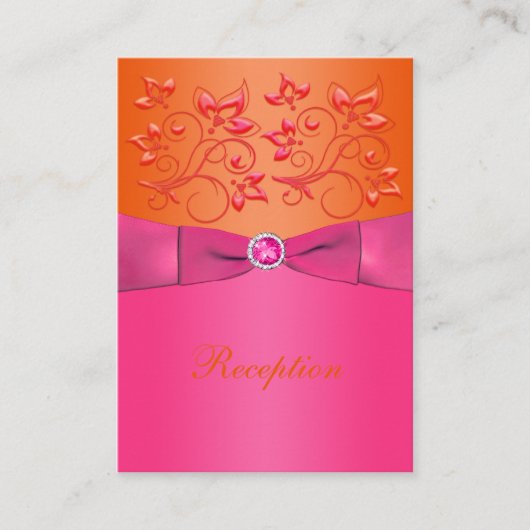 D'accompagnement Carte Mariage rose et orange (Devant)