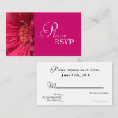 D'accompagnement Carte Mariage RSVP (Devant / Derrière)