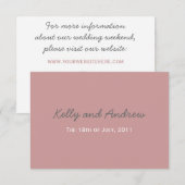 D'accompagnement Carte mariage supplémentaire (Devant / Derrière)