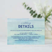 D'accompagnement Carte Mariage Watercolor Ocean (Debout devant)