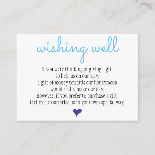 D'accompagnement Carte mariage Wishing Well (Devant)