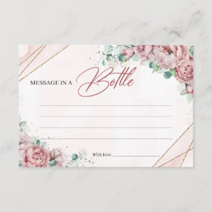 D'accompagnement Carte "Message dans une bouteille" eucalyptus or r