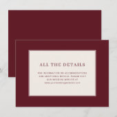 D'accompagnement Carte minimaliste marron élégante (Devant / Derrière)