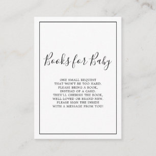 D'accompagnement Carte Minimaliste pour Baby Shower : Livres