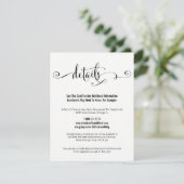 D'accompagnement Carte Modern We Do Script Mariage Details (Debout devant)