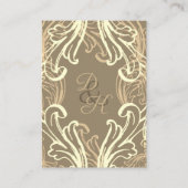 D'accompagnement Carte Monogram Black Gold Vintage (Dos)