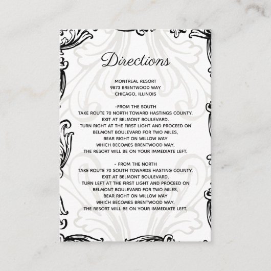 D'accompagnement Carte Monogram Black Gold Vintage (Devant)