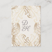 D'accompagnement Carte Monogram Gold Purple Vintage (Dos)