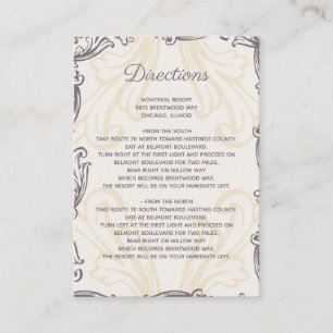 D'accompagnement Carte Monogram Gold Purple Vintage