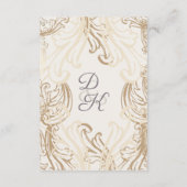 D'accompagnement Carte Monogram Gold Purple Vintage (Dos)