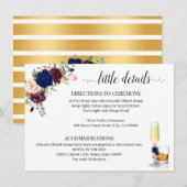 D'accompagnement Carte Navy Flowers Bubble et Bourbon boîtier (Devant / Derrière)