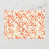 D'accompagnement Carte Orange & Turquoise Rustic Mariage (Dos)