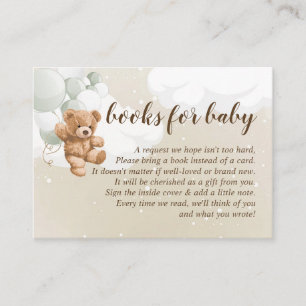 D'accompagnement Carte Ourson avec Ballons de Sauge Livres Pour Béb