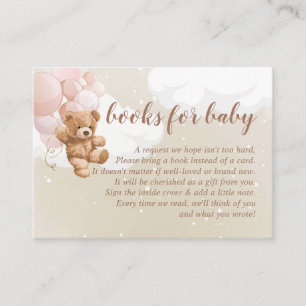 D'accompagnement Carte Ourson avec Ballons Roses Livres Pour Bébé