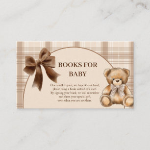 D'accompagnement Carte Ourson Préppy Livres pour Bébé à carreaux be