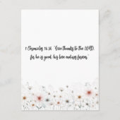 D'accompagnement Carte personnalisable Gratitude Bible Reflections (Dos)