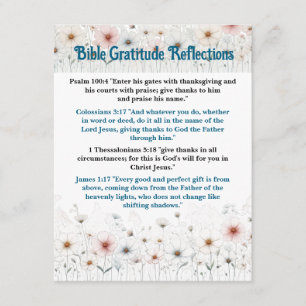 D'accompagnement Carte personnalisable Gratitude Bible Reflections