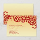 D'accompagnement Carte plate de réception Mariage indien de style P (Devant / Derrière)