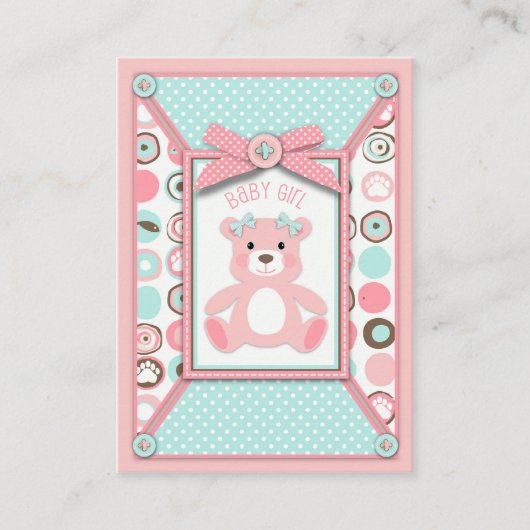 D'accompagnement Carte pour notes de rappel de la fille de l'ours (Devant)