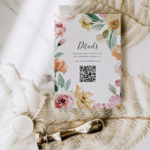 D'accompagnement Carte QR avec détails d'invitation de mariage Soft