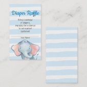 D'accompagnement Carte Raffin Baby shower Eléphant Jungle (Devant / Derrière)