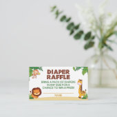 D'accompagnement Carte Raffin Baby shower Jungle (Debout devant)