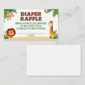 D'accompagnement Carte Raffin Baby shower Jungle (Devant / Derrière)