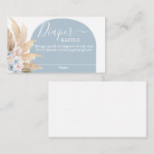 D'accompagnement Carte Raffin Bohemian Pampas Grass Boy Diaper (Devant / Derrière)