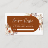 D'accompagnement Carte Raffin Boho Pampas Terracotta Grass Diaper (Devant)