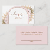 D'accompagnement Carte Raffin Pampas Pâtisserie Boho Rose (Devant / Derrière)